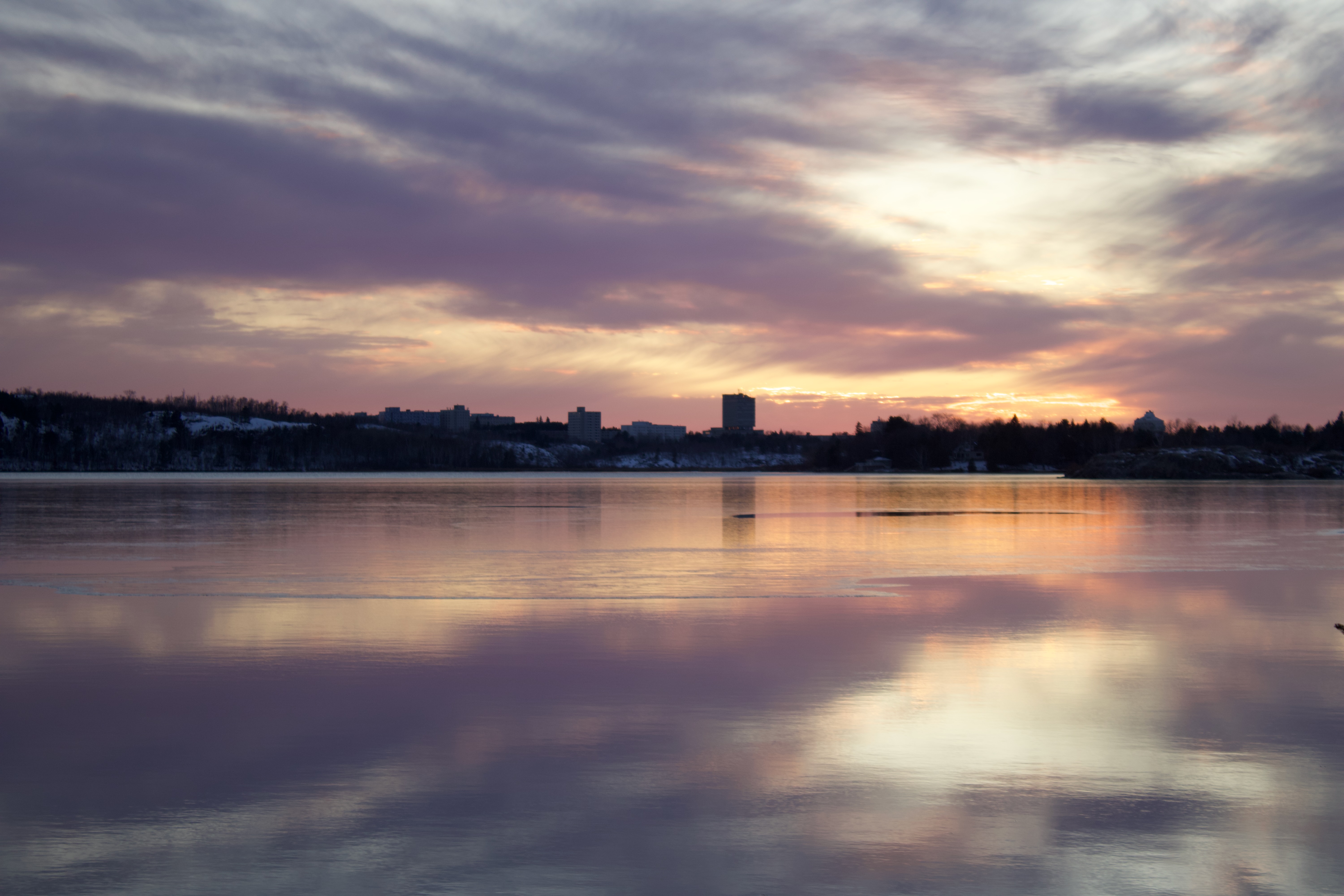 A photograph of a lake